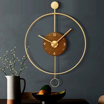 Clock living room hanging art feel wall clock retro nostalgic Nordic style high-end personality home fashion high-end shop