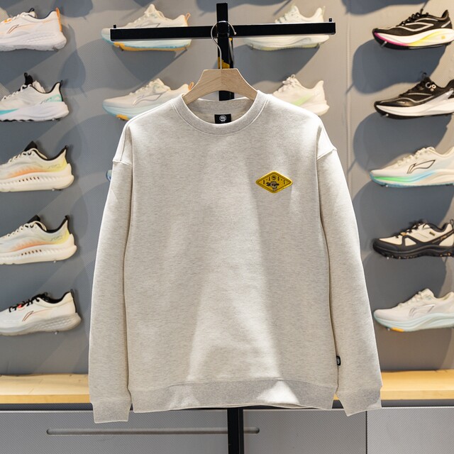 Li Ning men's round neck loose pullover sweatshirt