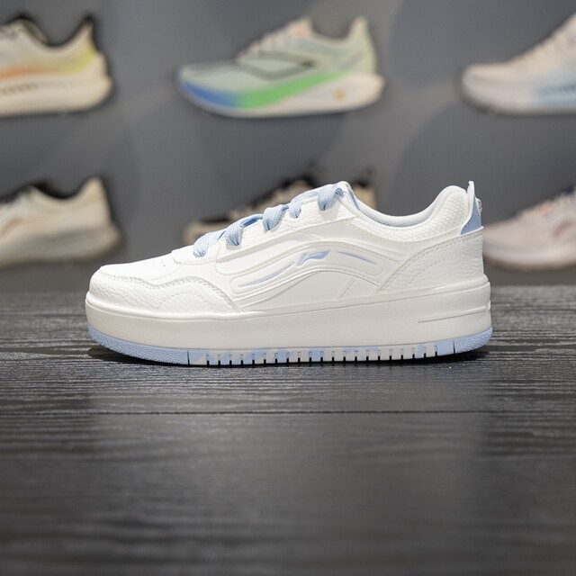 Li Ning lacing women's board shoes low top casual shoes