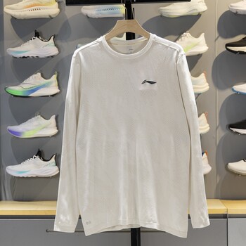 Li Ning Men's Long Sleeve T-Shirt 2025 Winter New Professional Running Series Comfortable Sports Sweatshirt Atlv285