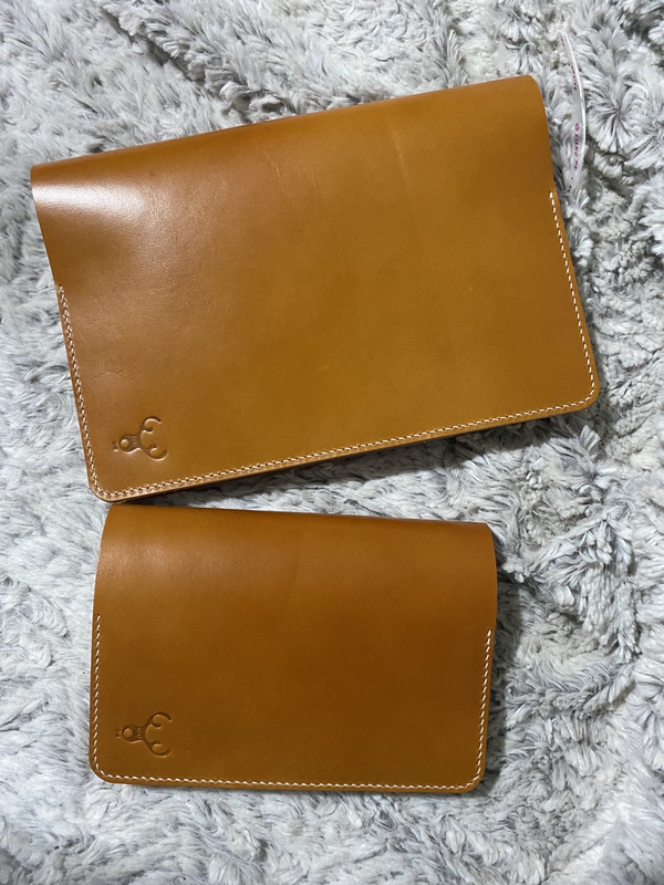 A6 Genuine Leather Fixed-Page Notebook Set