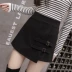 Mùa thu và mùa đông mới quần âu váy cao eo đa năng thon thả quần short len ​​bên ngoài mặc quần bốt quần ống rộng quần short nữ tới đầu gối Quần short