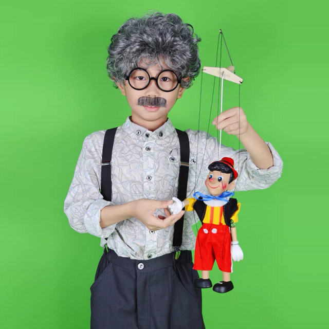 Wandoudian String Puppet Doll ໂຮງຮຽນອະນຸບານ Customized Cane Head Preschool Education Performance Props Puppet Theatre ລະຄອນເດັກນ້ອຍ