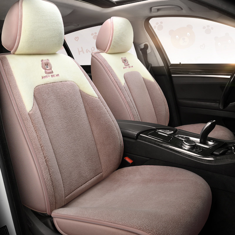 Car seat cover winter warm long and short plush fully surrounded cushion cover lamb velvet seat cushion universal thickened seat cover