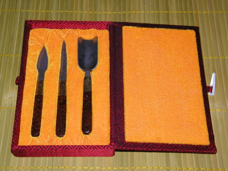 Private custom kung fu tea set Damascus tea tea shovel tea tea shovel tea knife snake mark 3 - 200