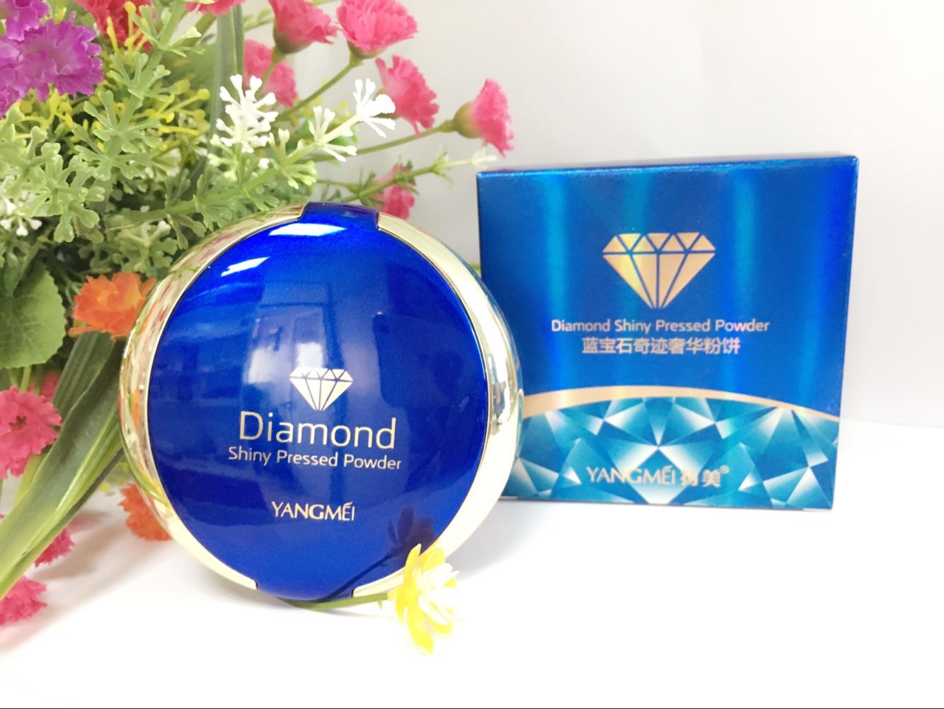 Authentic Yangmei sapphire bột sinh viên ướt và khô bộ trang điểm bột che khuyết điểm kiểm soát dầu mịn dán bột sửa chữa năng lực sửa chữa - Bột nén phấn phut kiềm dầu