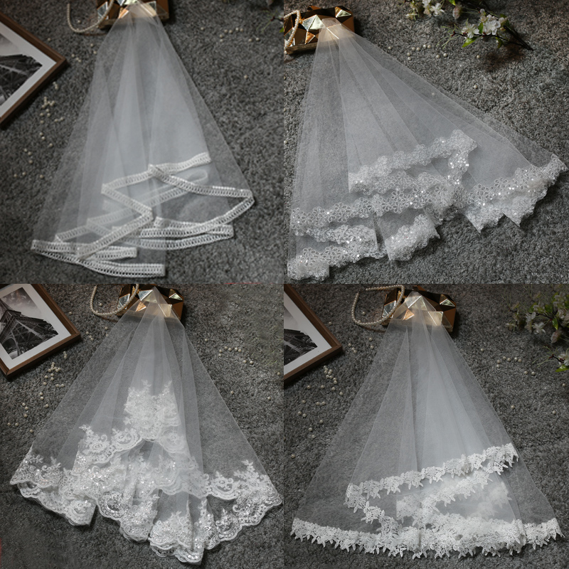 Short Han Style Brigade Pat-head Dress Eurostyle Bride Fluffy Head Yarn Multilayer Wedding Dress New Photo Wedding Dresses