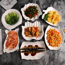 Ceramic disc Pure white creative plate Western plate shallow plate Hotel tableware plate Household dish inventory heart plate