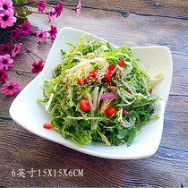 Creative ceramic bowl Household soup bowl vegetable bowl Fruit bowl Pure white hotel tableware bowl Noodle bowl Salad bowl