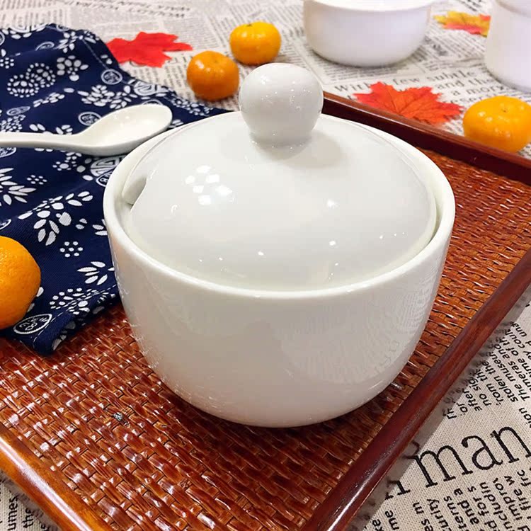 Tai gốm trắng tinh, nước, hầm, mực, vây, tráng miệng, hầm, thuốc bổ, thuốc, trứng hấp, khách sạn, bộ đồ ăn, súp dĩa nhỏ