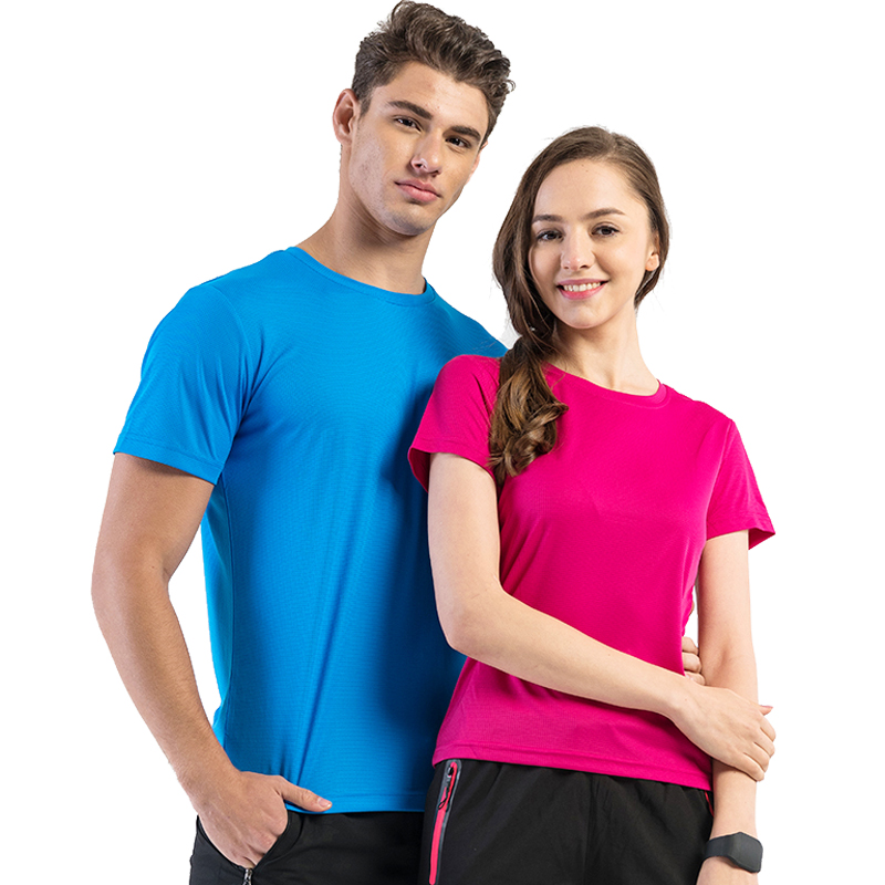 simboo believe in outdoor summer speed dry T-shirt male short sleeve breathable light and thin speed dry clothes female fitness blouse fast dry