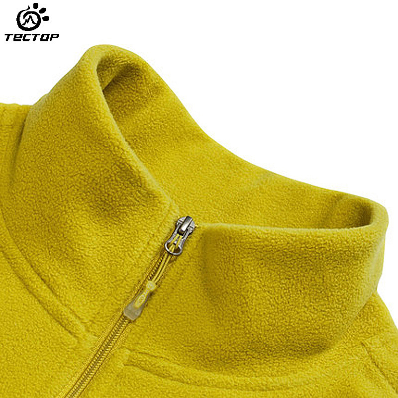 TECTOP Outdoor fleece fleece jacket Women's top fleece jacket Men's half cardigan thickened fleece