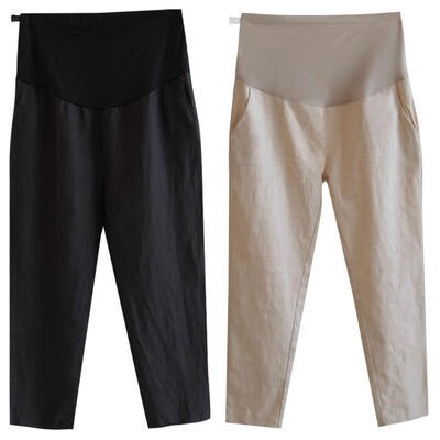 Maternity Pants for Spring and Autumn, Thin Casual Carrot-Style Leggings for Summer, 2026 New Model for Petite Pregnant Women, Summer Wear — 7