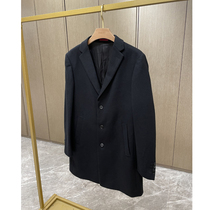 Weijia mens winter coat of winter coat with long and warm wool cashmere great coat of clothing #