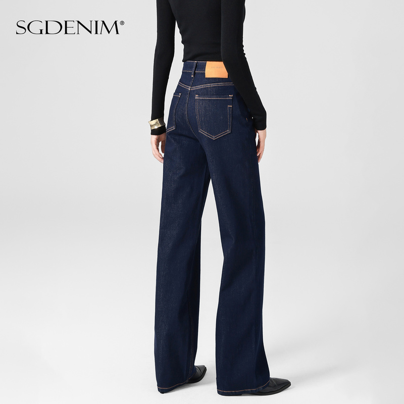 Four-Way Stretch High-Waisted Slim Straight-Leg Jeans for Women, Original Denim, Versatile for Commuting, Slimming, 26 Autumn Style, French Fries Pants