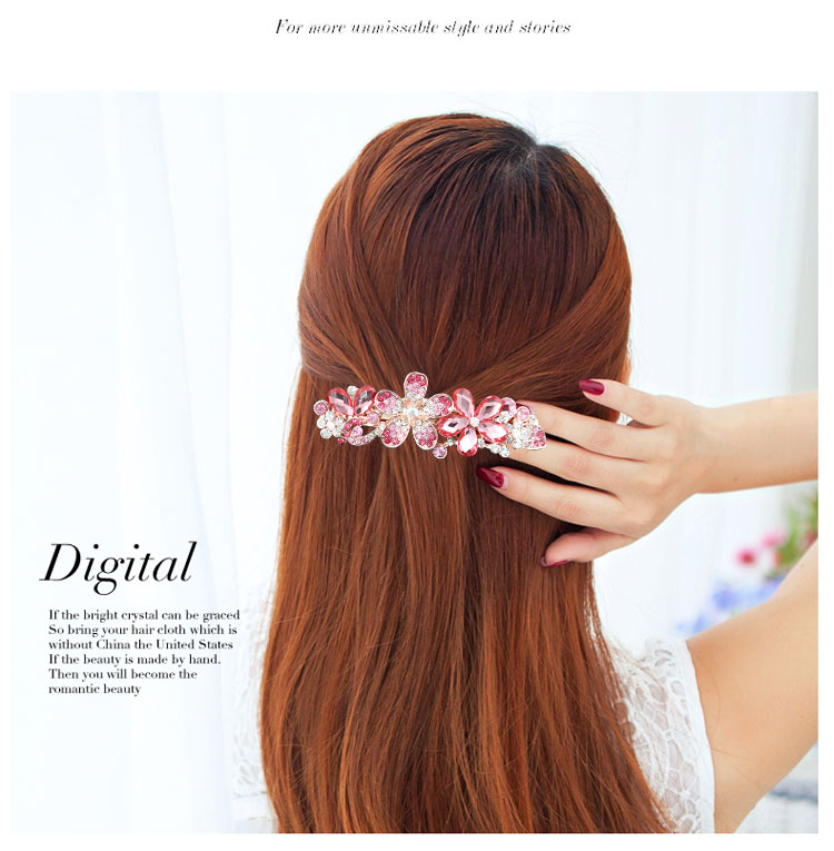 Hàn Quốc kẹp đầu clip mùa xuân clip người lớn hoang dã thanh lịch kẹp tóc kim cương pha lê chéo clip đuôi ngựa clip trang sức mũ nữ băng đô turban