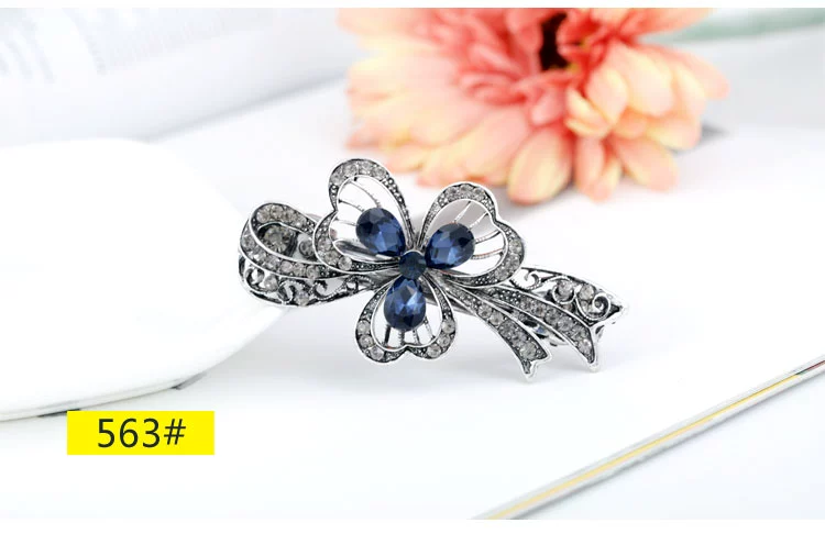 Nhật Bản và Hàn Quốc kẹp tóc trên clip ngang clip mùa xuân clip retro hoang dã thanh lịch rhinestone đĩa tóc thanh lịch kẹp tóc trang sức phụ kiện tóc nữ kẹp càng cua hàn quốc