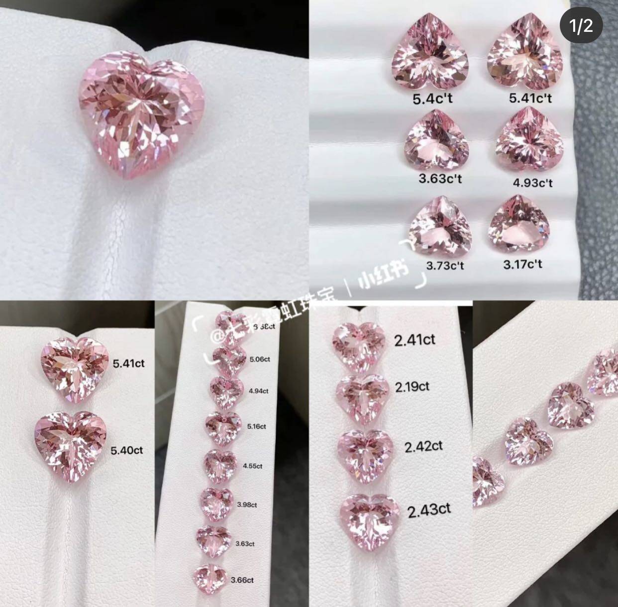Echo Says Jewelry Natural Love Morganite Pink Cherry Blossom Pink Morgan Pure
