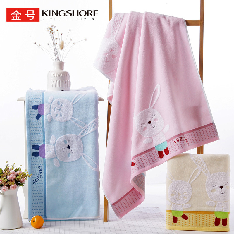 Gold Brand Pure Cotton Class a Untwisted Jacquard Cut Velvet Large Bath Towel, All-Cotton, Soft, Absorbent, Cute Cartoon Rabbit Bath Towel for Home Use Gold Brand Pure Cotton Class a Untwisted Jacquard Cut Velvet Large Bath Towel, All-Cotton, Soft, Absorbent, Cute Cartoon Rabbit Bath Towel for Home Use