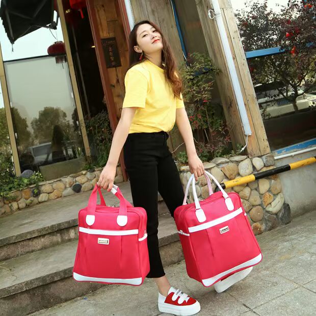 Túi xách tay nữ nhẹ và đơn giản, công suất nhỏ túi hành lý đeo vai túi thể dục du lịch trở lại có thể được thiết lập - Túi du lịch túi xách du lịch