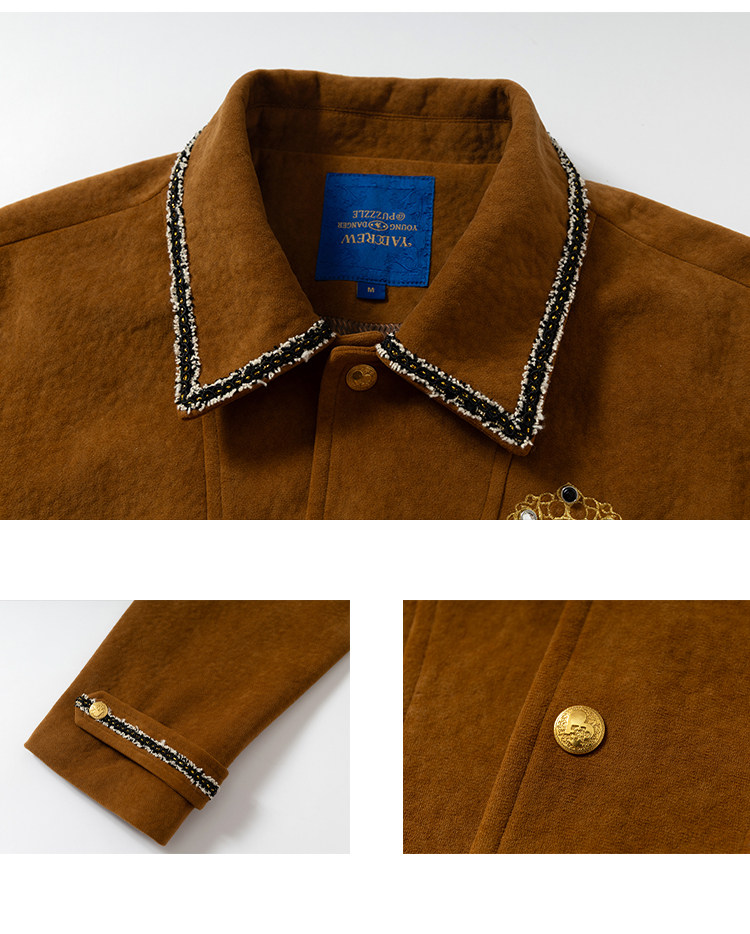 YADcrew Fringe Studded Suede Jacket
