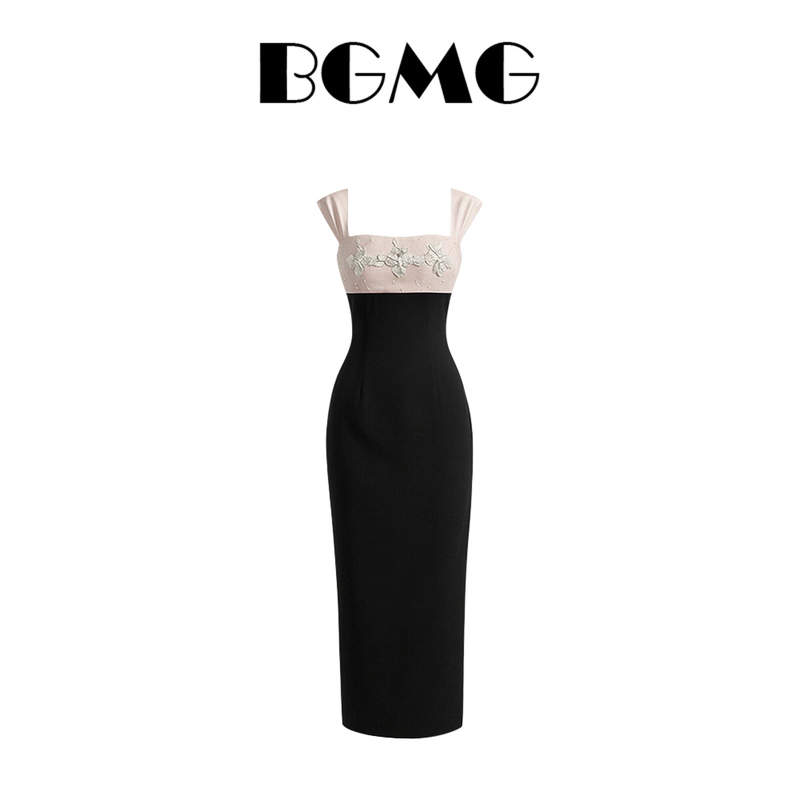 French-Style Light Luxury Design Embroidered Sequin Mesh Camisole Dress for Women, New Summer Style, Waist-Cinching, Slim-Fitting Light Formal Dress French-Style Light Luxury Design Embroidered Sequin Mesh Camisole Dress for Women, New Summer Style, Waist-Cinching, Slim-Fitting Light Formal Dress