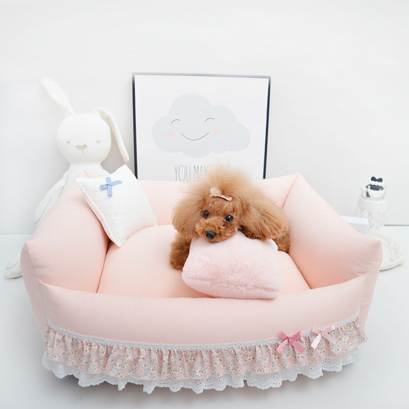 Love pet handmade removable and washable dog kennel cute creative net red kennel small dog Teddy cat kennel four seasons universal summer