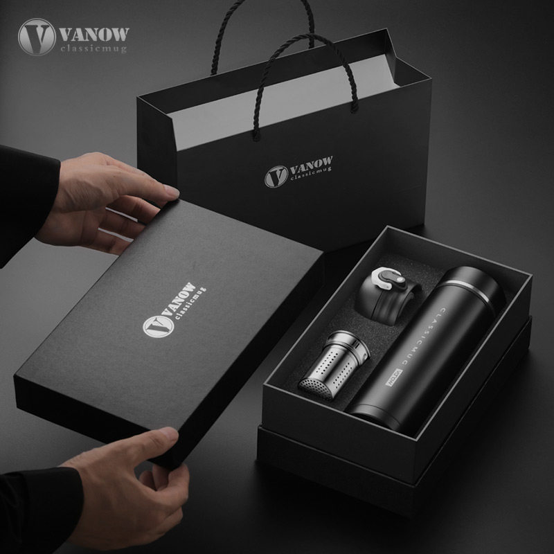 British Vanow high-end gift box thermos cup men's and women's 316 stainless steel custom printed logo engraved teacup water cup