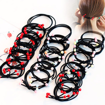 Korean leather case head rope female summer 2021 New tie hair band Net red high elastic Hairband rubber band hair rope