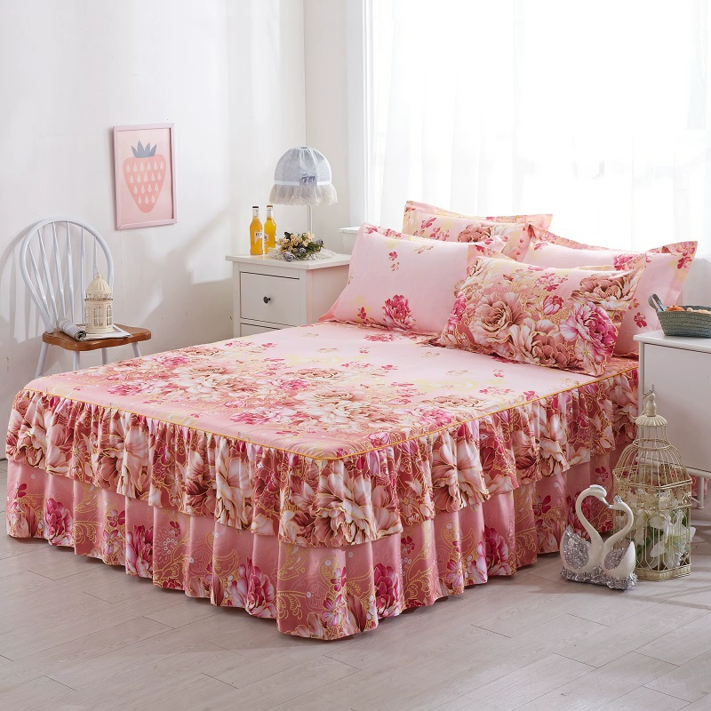 giường bằng vải bông giường váy bedspread váy Simmons bụi giường bìa một mảnh tấm bìa bảo vệ nệm 1.8m 1,5m - Váy Petti