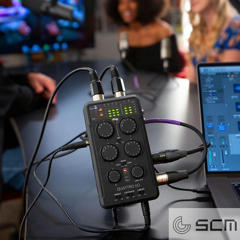 IK iRig Pro Quattro IO sound card mobile phone live recording dubbing portable 4 in 2 out audio interface