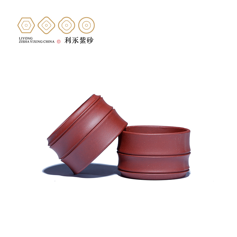 Century-old Liyong Yixing purple sand cup pure handmade raw mineral tea cup master cup small mouth cup clear cement bamboo cup