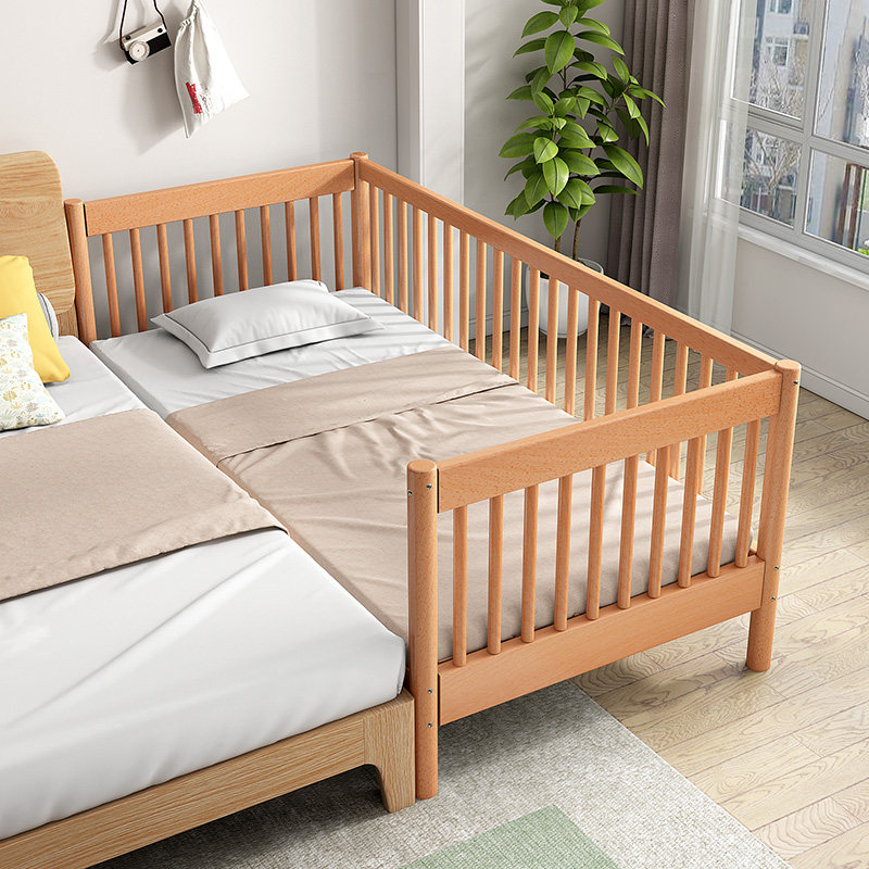 Beech Child Bed Boy Specifications Bed Baby Kitchen Queen Bed Width Baby Bed Solid Wood Bed with Fence