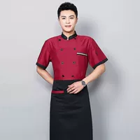 Три бара красная короткая коротка -фартук