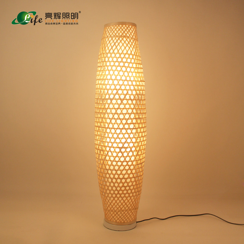 Nordic Japanese Bamboo Frame Lamp New Chinese Pastoral Living Room Bedroom Lights Southeast Asia Bamboo Decoration Lights