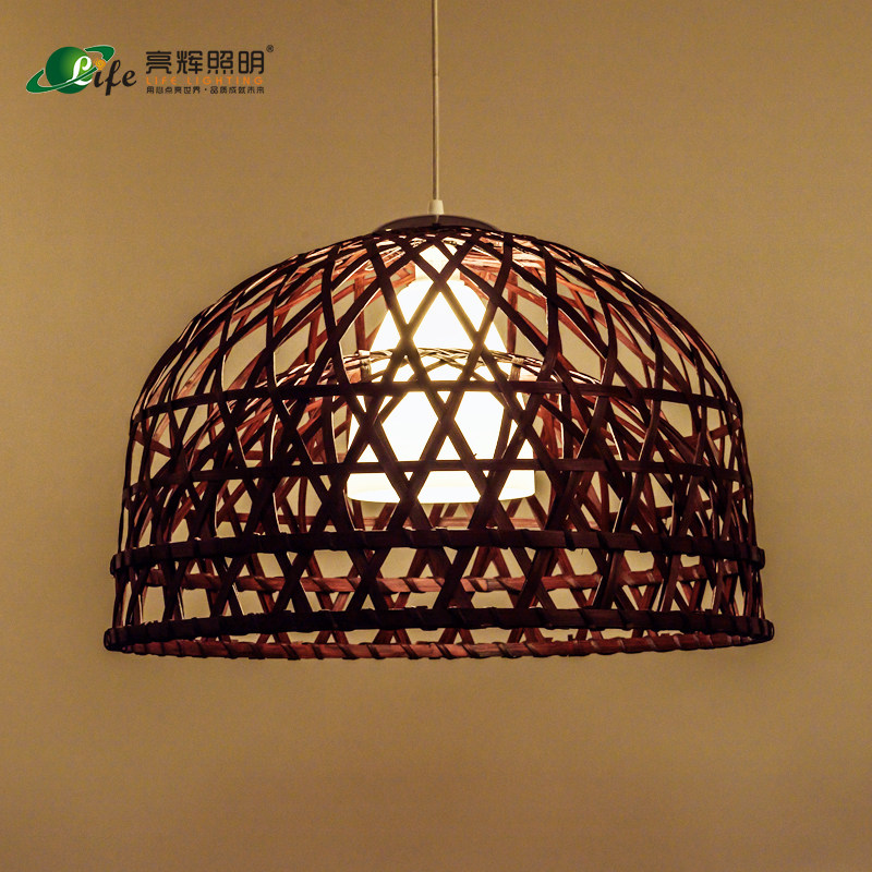 Chinese Imitation Antique Dining Hall Chandelia SOUTHEAST ASIA BAMBOO CREATIVE PERSONALITY RETRO COFFEE HALL LAMPS WOOD ART DAY STYLE CHANDELIA