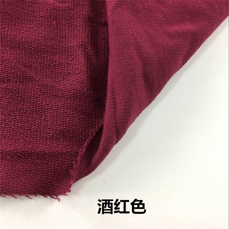 Nhỏ terry bông vải dệt kim bao tử màu vào mùa xuân và mùa thu dày bông áo len vải quần áo thể thao quần áo - Vải vải tự làm vải chất cotton