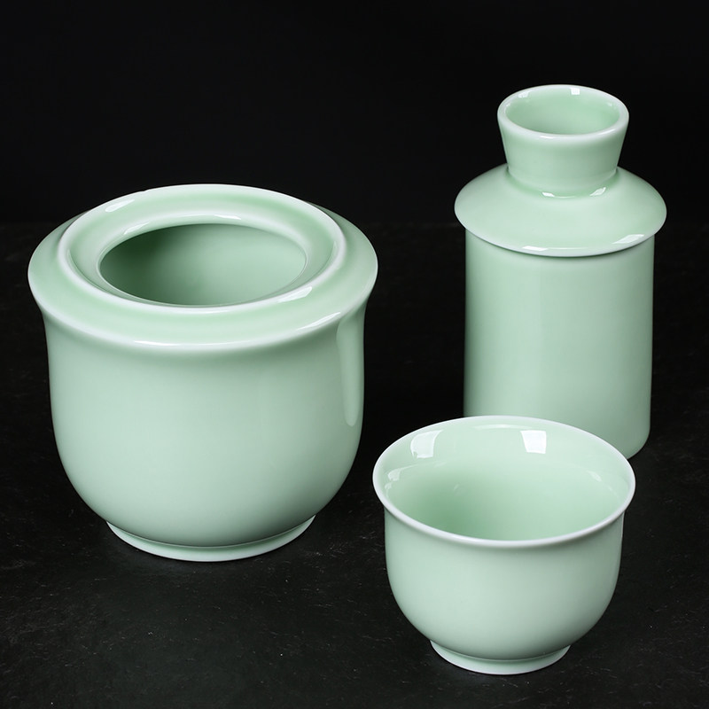 Wine warmer hot wine pot household ceramic warm wine pot warm wine hot wine pot old-fashioned wine utensils set yellow wine three two wine utensils