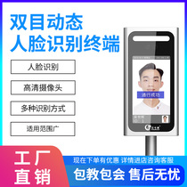 Face recognition terminal dynamic card access control temperature measurement system all-in-one dynamic attendance machine pedestrian access gate