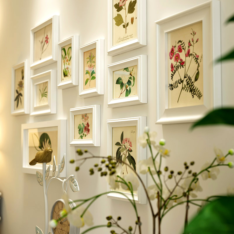 Oufeng Solid Wood Nordic Minimalist Hanging Painting Decorative Painting Modern Simple Photo Wall Hanging Picture Frame Creative Combination