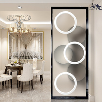 Glass screen partition living room entry porch simple modern small apartment art tempered light luxury shelter home