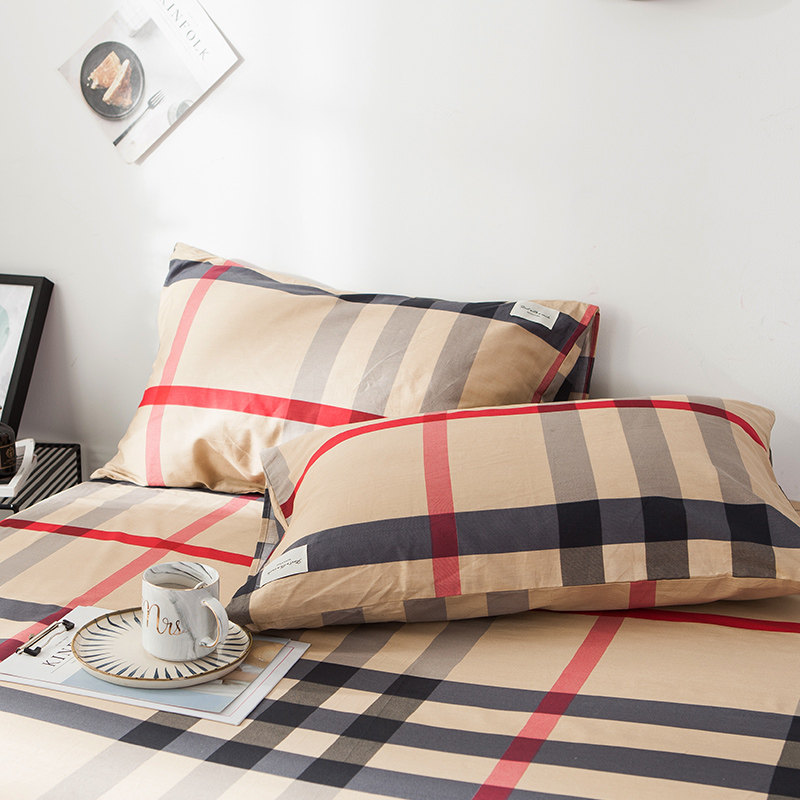 Ins net red cotton pillowcase a pair of cotton large pillowcase single pillow with pillow core liner pillow hood