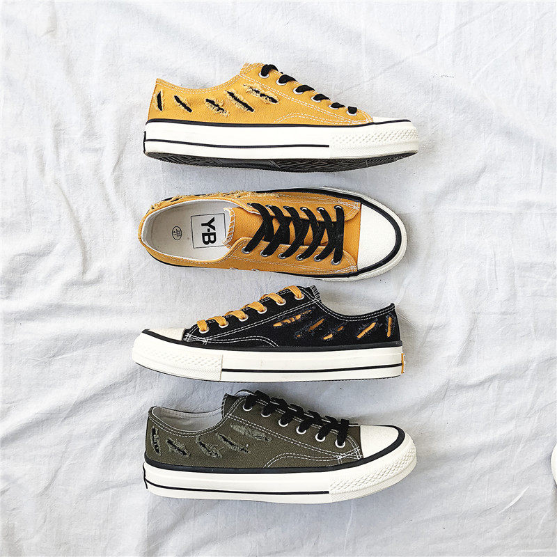 Spring sails shoes men's Korean version trendy 100 lap casual cloth shoes boys board shoes low help shoes nets red shoes men's wave shoes