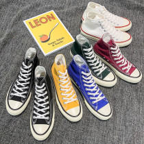 Spring High Help Sail Cloth Shoes Men Little White Shoes 100 Hitch High State Korean Edition Cloth Shoes Trend Student Couple Board Shoes Mens Shoes