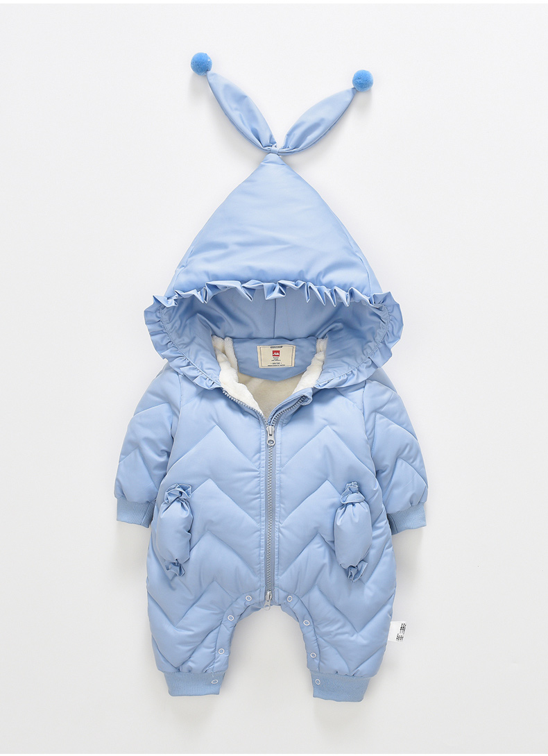 0-1 tuổi Nữ bé Xiêm romper áo khoác cotton ra khỏi quần áo mùa đông Cáp Nhĩ Tân 0-3-6 tháng 12 Quần áo bé Xiêm bộ khủng long bé trai
