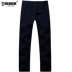 Cộng với phân bón quần XL nam ở eo cao thẳng mùa xuân và mùa thu mẫu quần cotton giản dị quần trung niên nam rộng thời trang nam Quần
