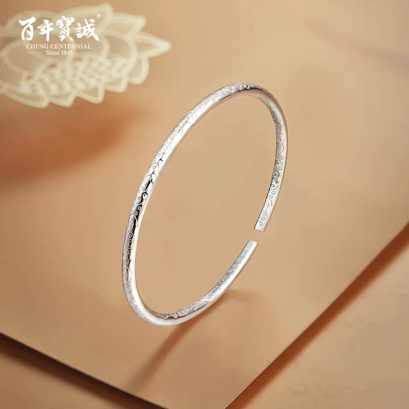 Lightweight silver bracelet, silver 999 sample, boho style