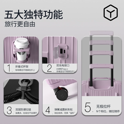 Взрывобезопасный вместительный и большой чемодан с молнией подходит для мужчин и женщин, 20 дюймов