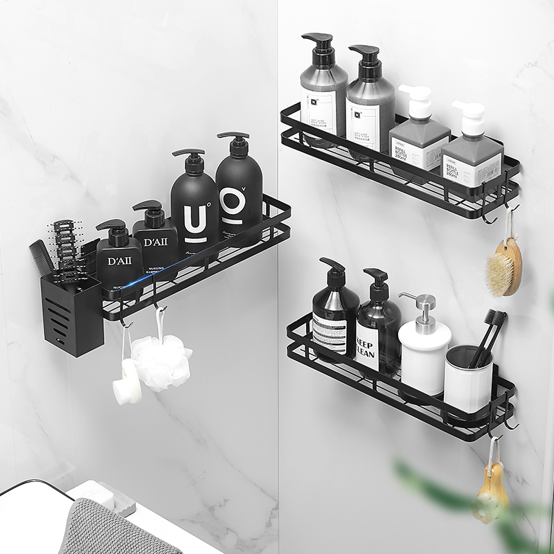 Powder room shelf hole-free stainless steel bathroom toilet sink Wall-mounted toilet storage shelf Wall-mounted toilet storage shelf