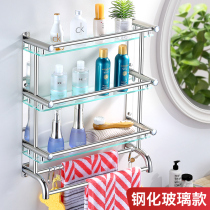 Bathroom Shelve Toilet Wash Terrace Shower Room Accommodating Frame Bathroom Mirror Front Glass Shelve Free To Punch